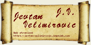 Jevtan Velimirović vizit kartica